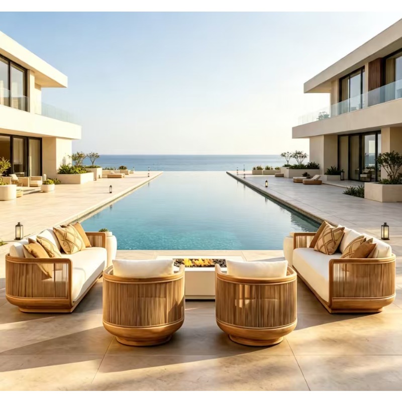 เตียงอาบแดดไม้สักสำหรับลานบ้าน - Outdoor Daybed Furniture บทวิจารณ์และราคา
