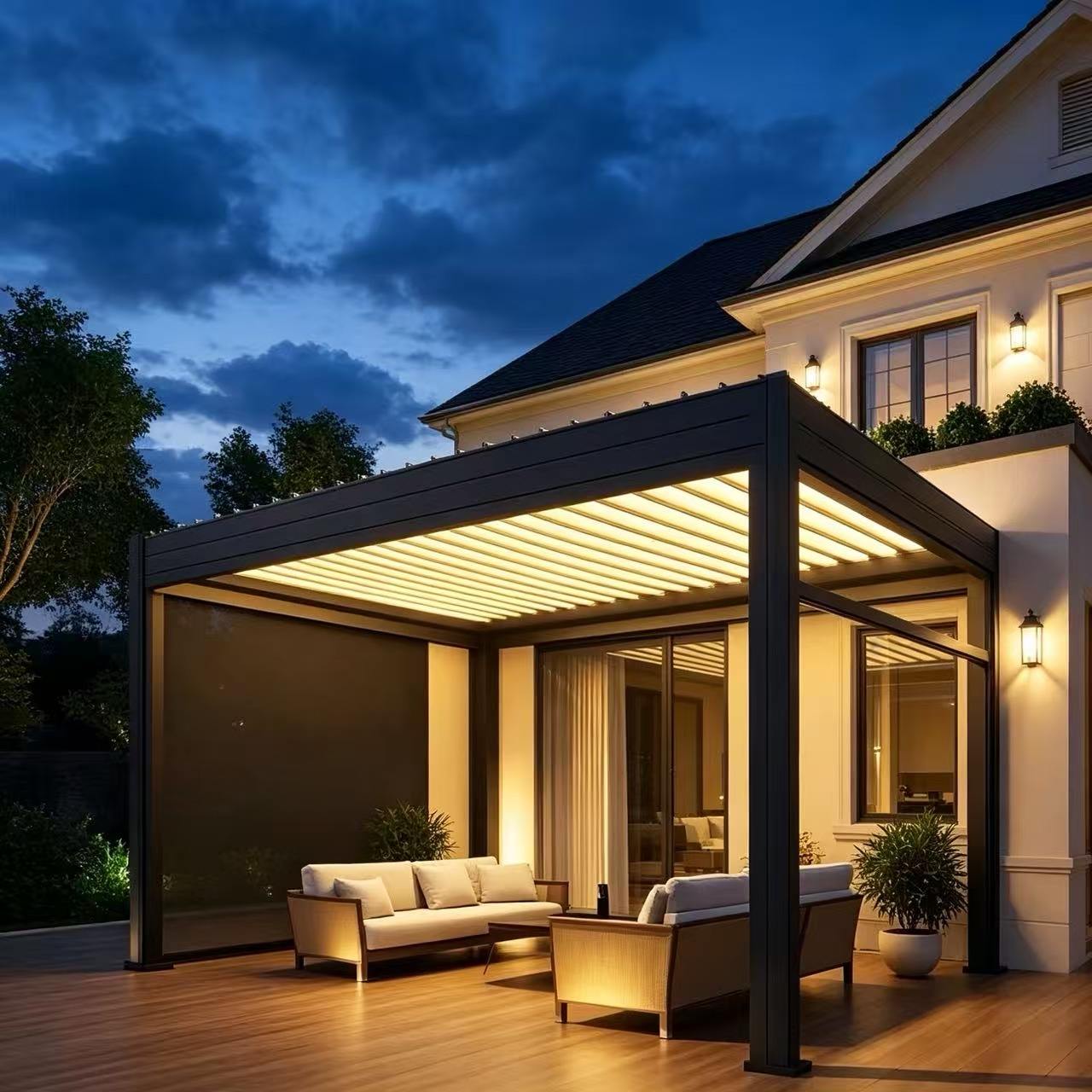 ศาลาเปอร์โกล่าแบบเปิดโล่งสไตล์ - Outdoor Furniture Metal บทวิจารณ์และราคา