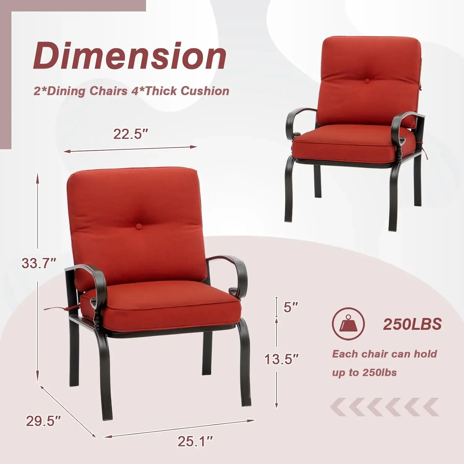 เก้าอี้บิสโทรโลหะสีแดงสำหรับใช - Outdoor Furniture Metal Chairs บทวิจารณ์และราคา